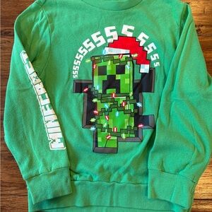 Kids Christmas Minecraft sweatshirt - Size Medium